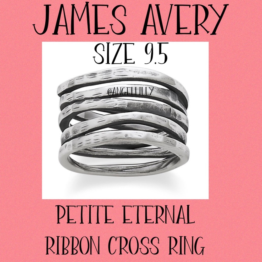 James Avery Sterling Silver Stacked Hammered Ring